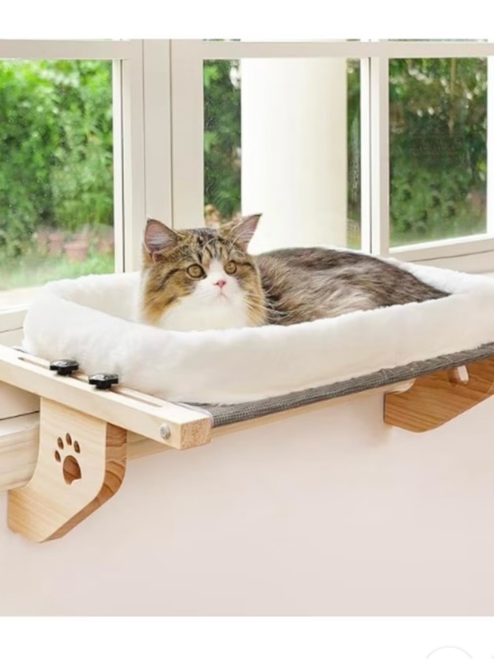 Windowsill/bedside/etc Cat Perch Set With Fabric Hammock- New, Unused!